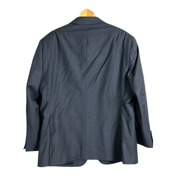 Jos. A. Bank Blue Wool Traveler Blazer Sport Coat 46 Short Preppy Navy Tailored - Picture 7 of 10